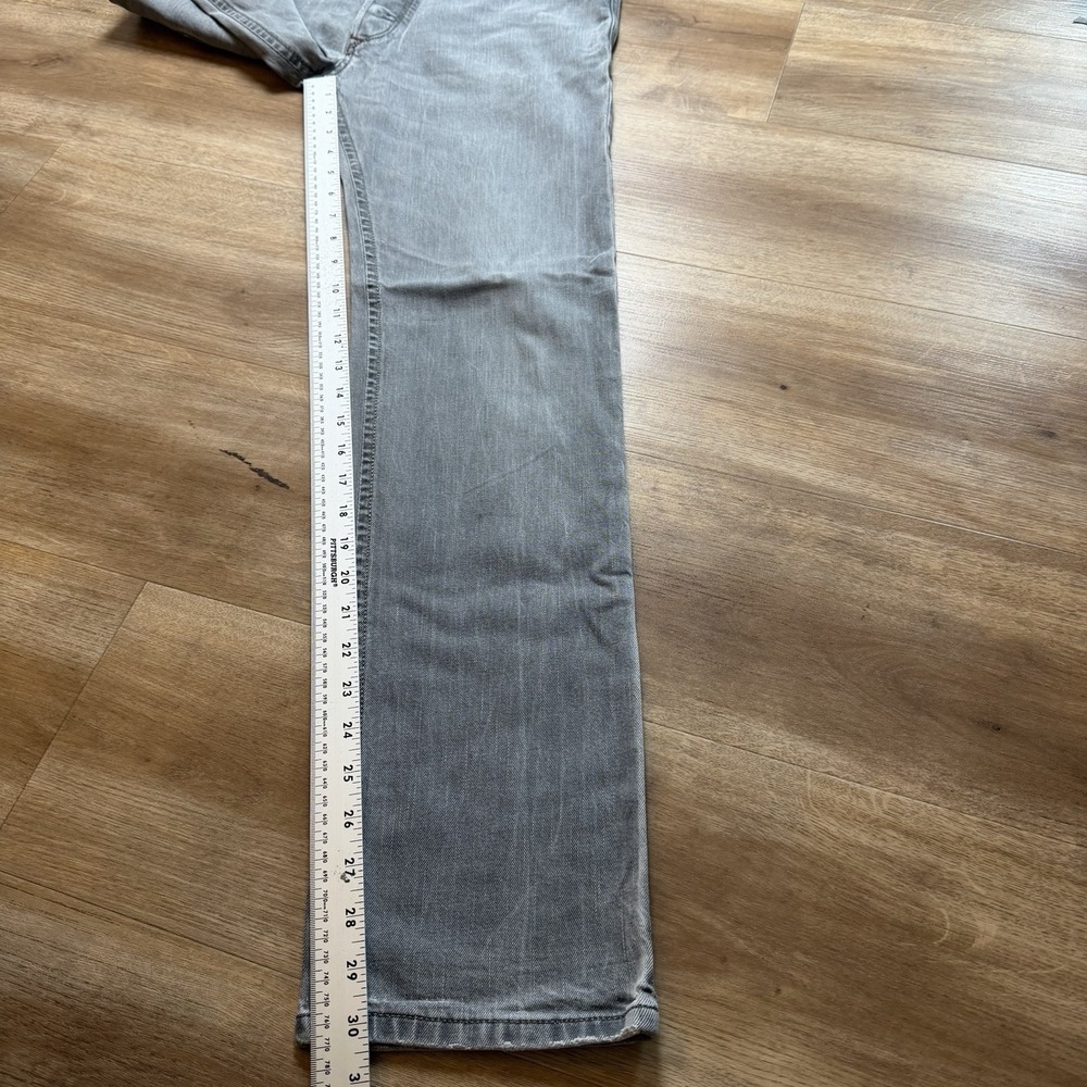 Diesel Iakop Jeans Men 32x30 Gray Slim Tapered Italy Charcoal Whiskered 0803T - Picture 14 of 16